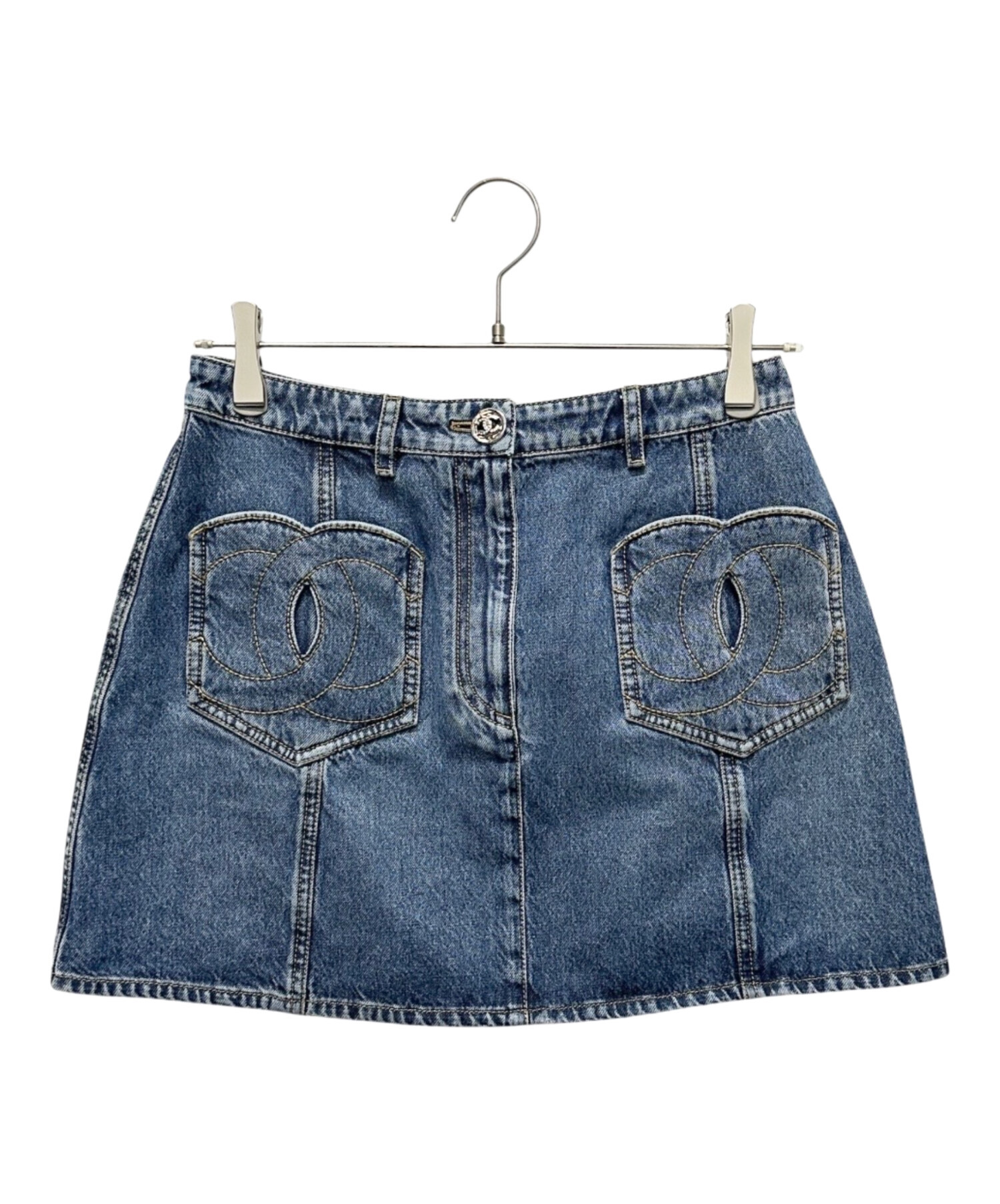 中古・古着通販】CHANEL (シャネル) ココポケットデニムミニスカート