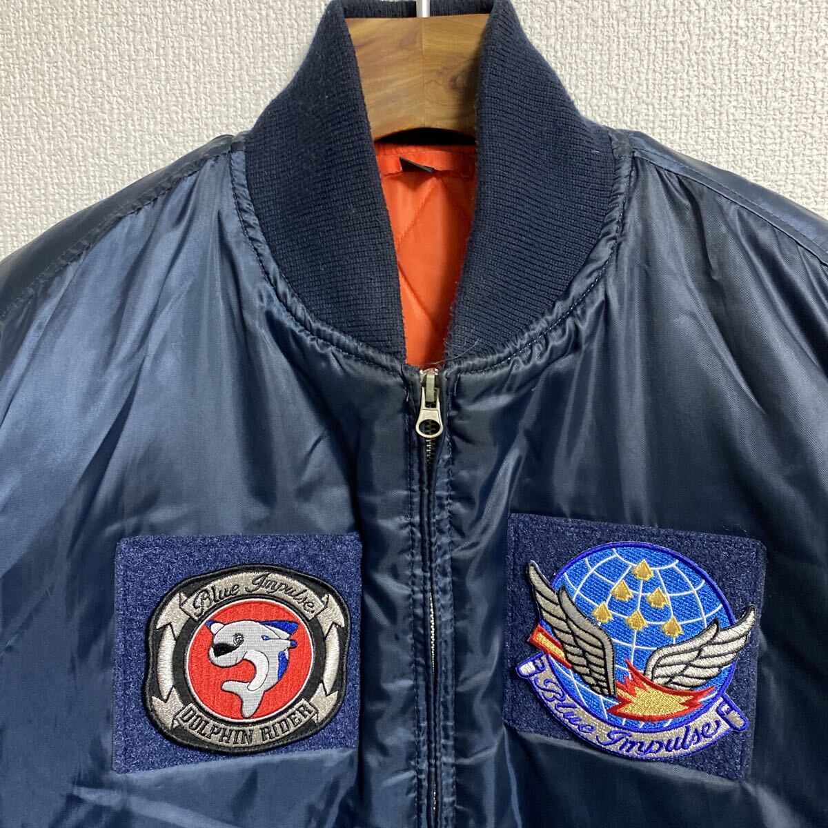 送料無料]JASDF/航空自衛隊/MA-1/フライトジャケット/Blue Impulse