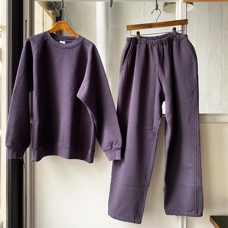 COMOLI コットン吊裏毛 クルーネック FADE NAVY | Less Higas