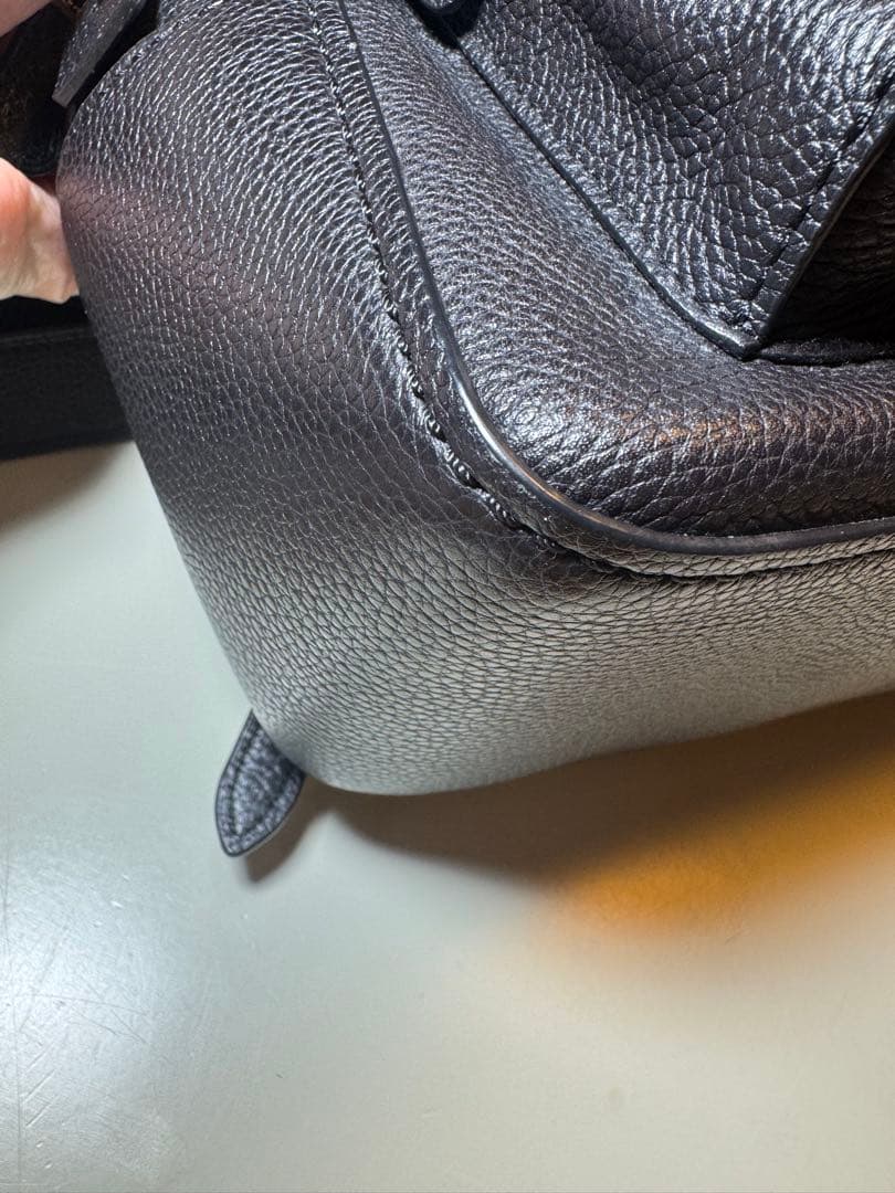 極美品　coach　リュック　シボ革　ブラック