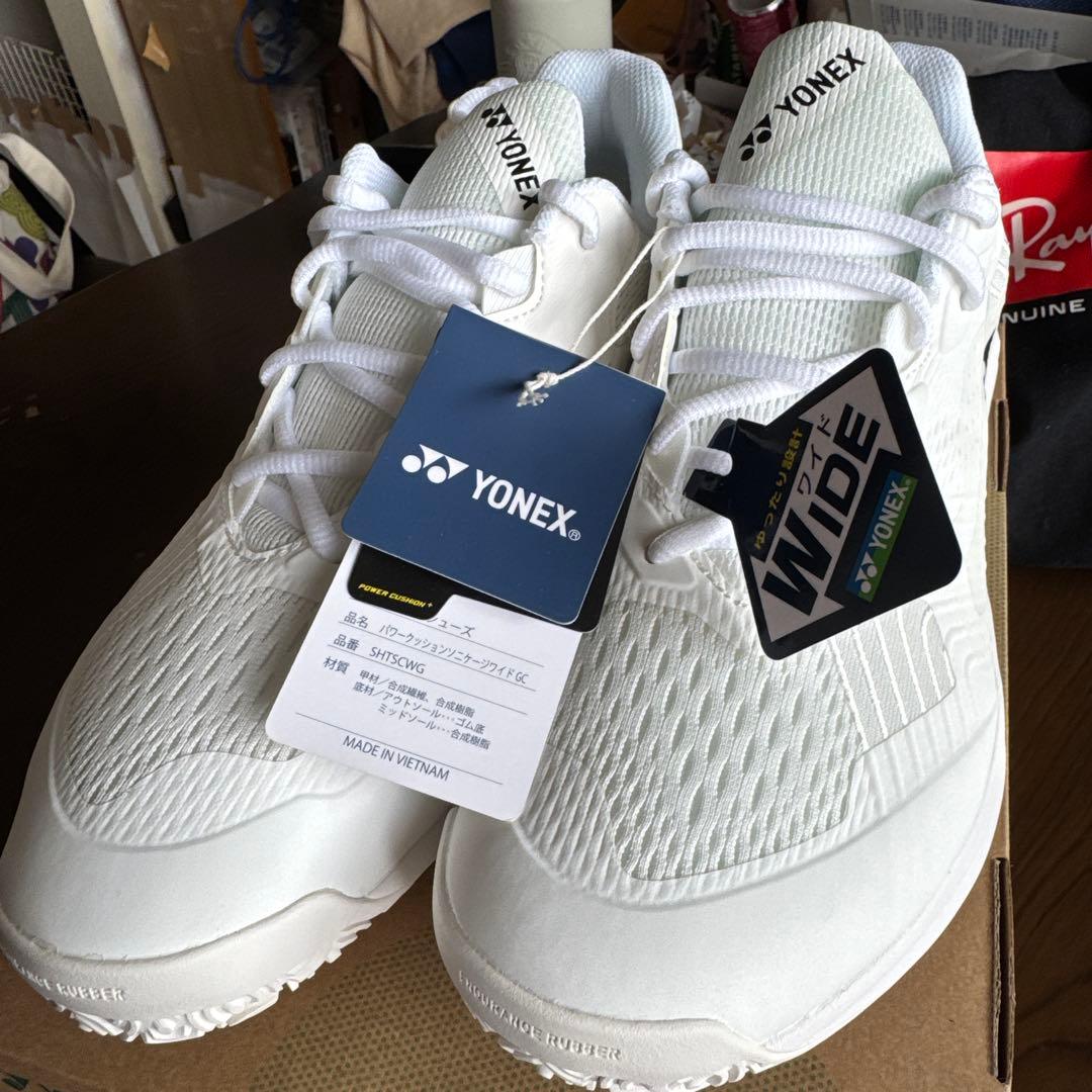 ヨネックス パワークッション ソニケージ　ワイド　GC ホワイト　27センチ
