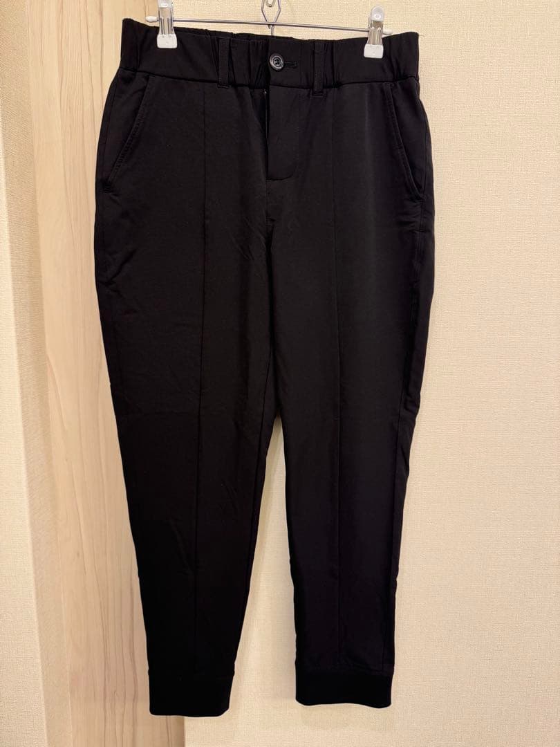 SOLD. ダブルクロスストレッチ リブパンツ 9610-13022 サイズM NEW STDダブルクロスストレッチリブパンツ/BLACK×BLACK LOGO (UNISEX