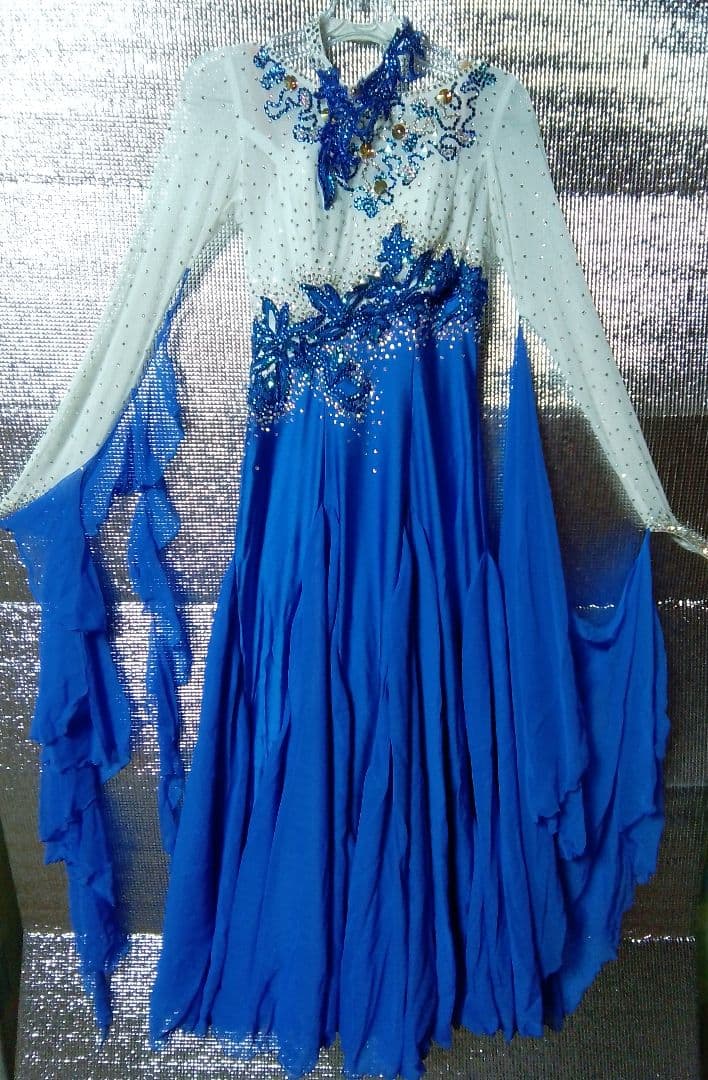 社交ダンス用ドレス 白樺ドレス Mサイズ 衣裳バック有り 試着・レンタル・購入】社交ダンスドレス オレンジ Mサイズ