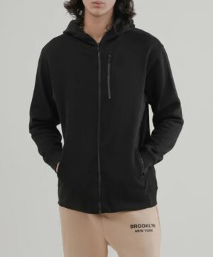 Men’s Black Zip-Up Hoodie