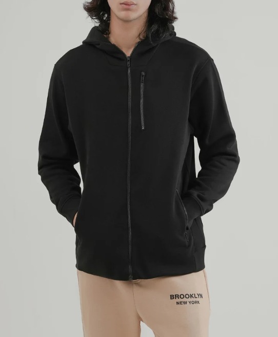 Men’s Black Zip-Up Hoodie
