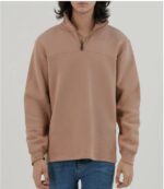 Men’s Peach Quarter Zip Sweatshirt