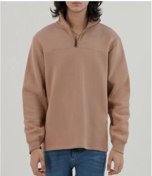 Men’s Peach Quarter Zip Sweatshirt
